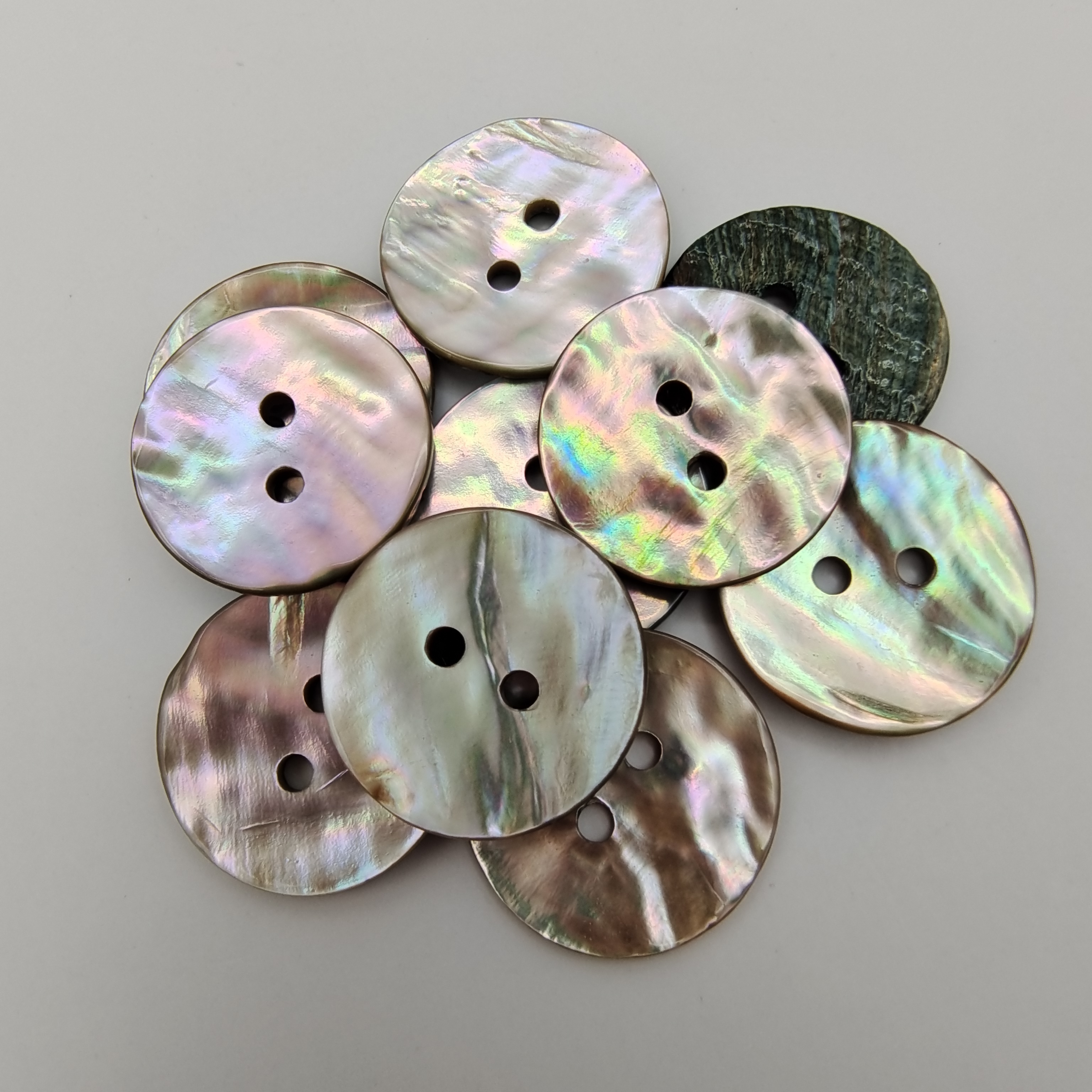 Factory wholesale Real 2/4 holes natural white akoya abalone pearl trocas natural shell button