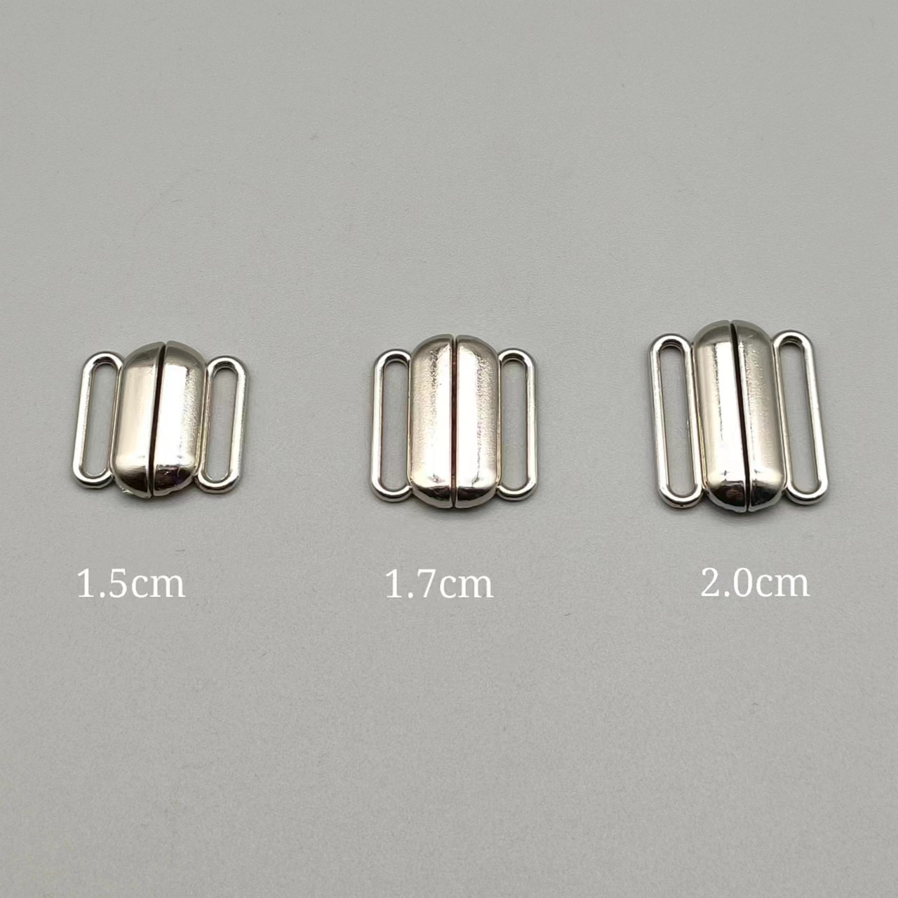 Custom 15/17/20mm Metal Buckle Adjustable Glide Slider Buckles For Swimwear Bra Adjust Straps