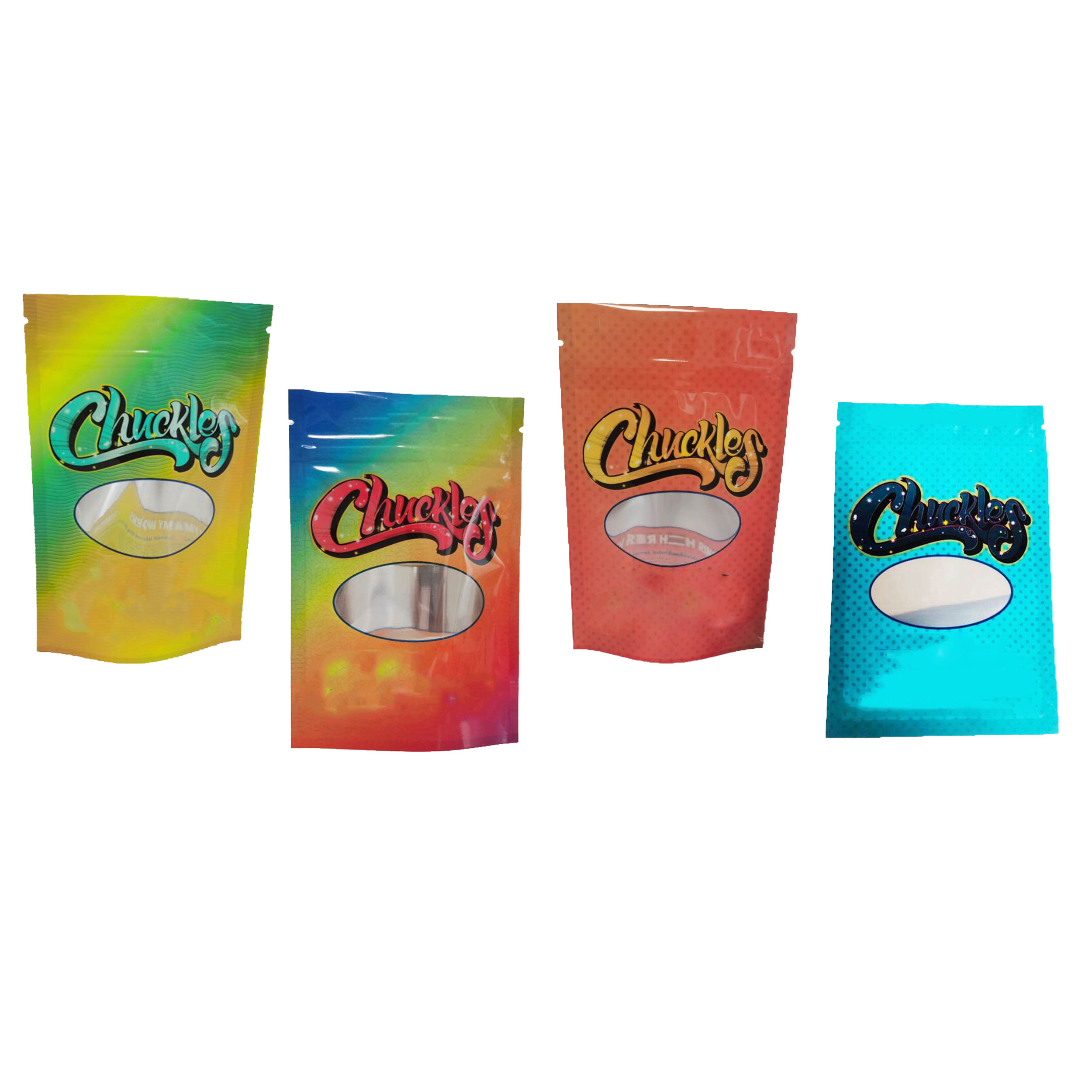 Customization 3.5G Holographic Mylar Bags Cartoon Ziplock Pouch Plastic Packaging Aluminum Foil Laser Zipper Package