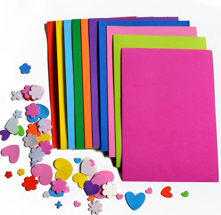 A4 1mm colorful EVA foam sheet without glue for Kid's craft