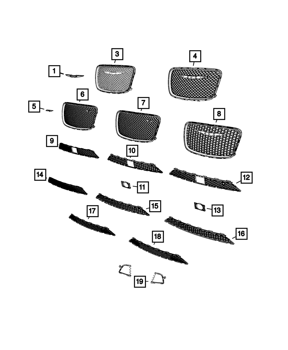 Chrysler 300C front bumper 5RB50TZZAD