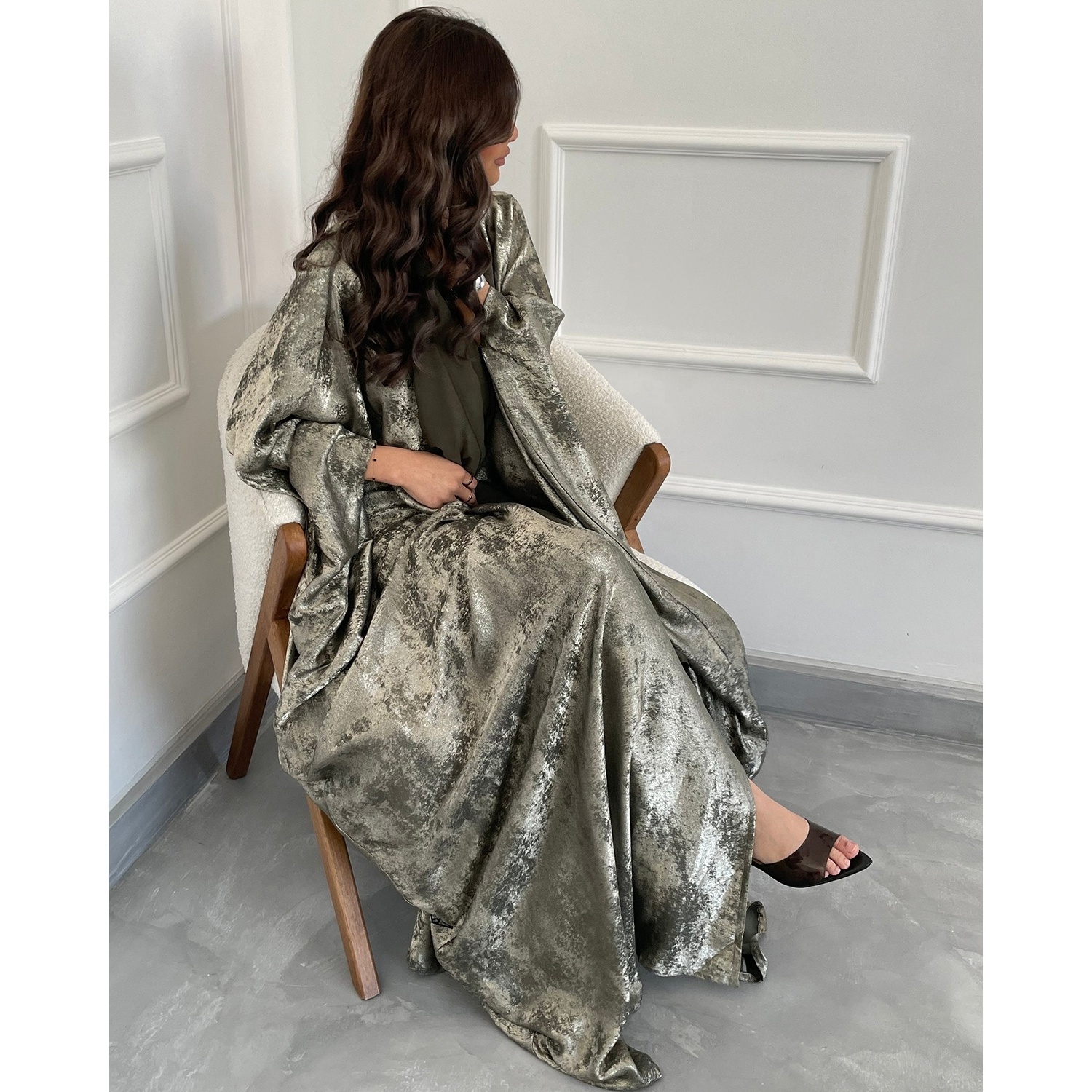 Customized abaya designs 2023 Islamic Bat sleeve abaya dubai for Muslim Women