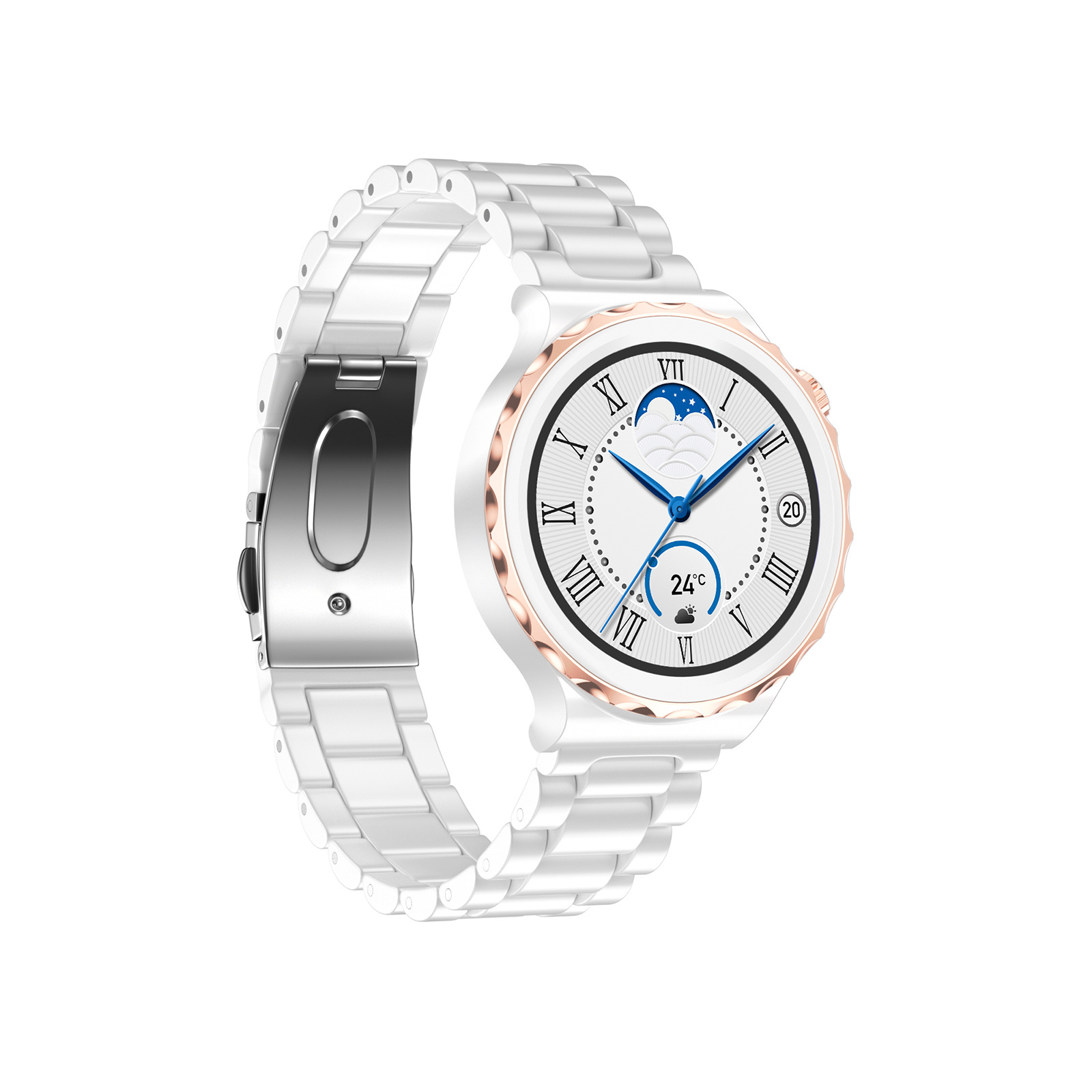 Hot Selling Custom Logo Women Smartwatch Sport Android Smart Watch Round Screen IP68 waterproof Fashion Smart Watch For Iphone