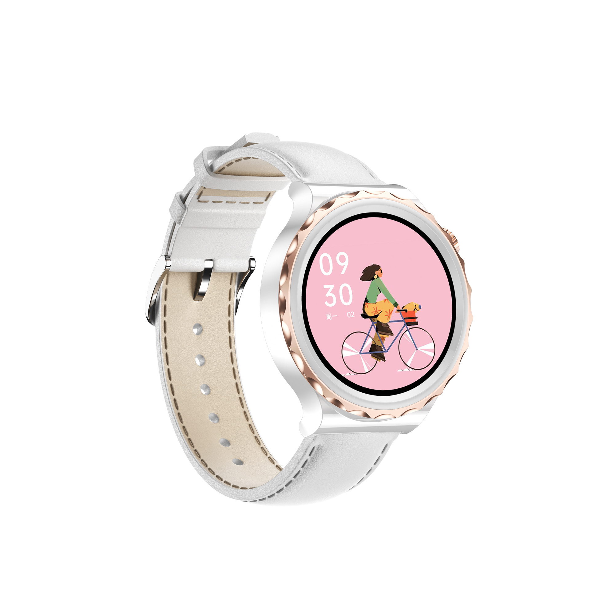 Wenin Custom Logo Women Smartwatch Sport Android Fashion Smart Watch Round Screen IP68 waterproof Smart Watch For Iphone