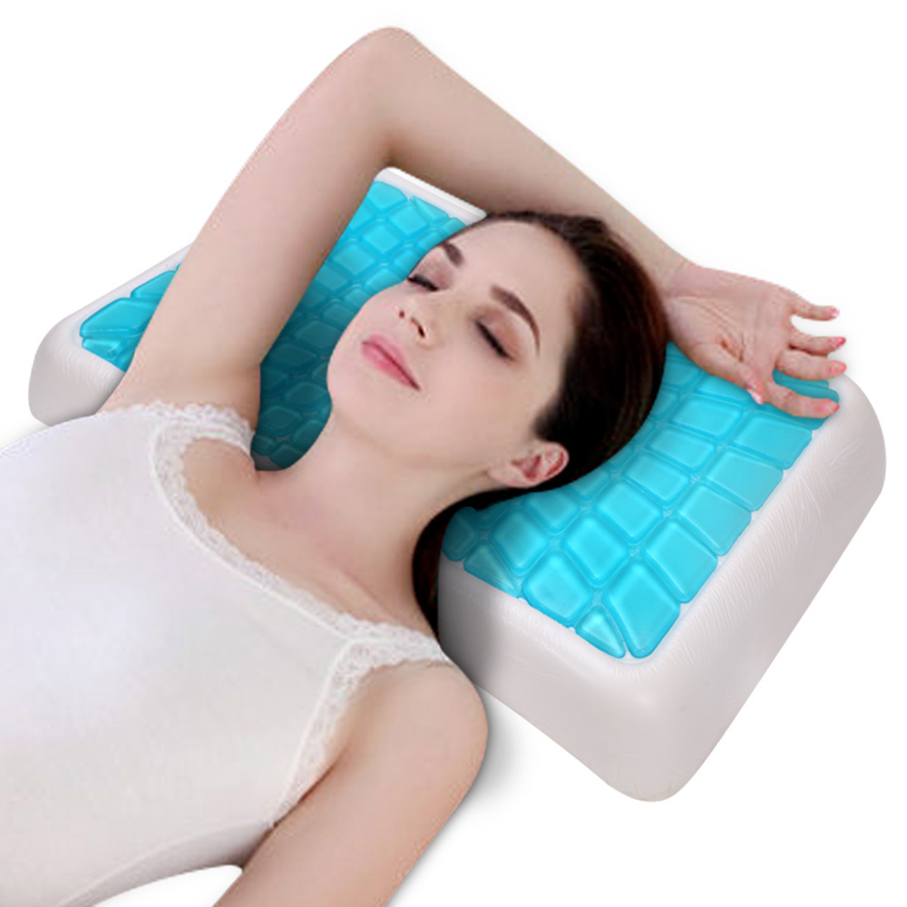 Cooling Pad Gel Memory Foam Pillow Orthopedic Contour Design Cervical Neck Ventilation Memory Foam Pillow