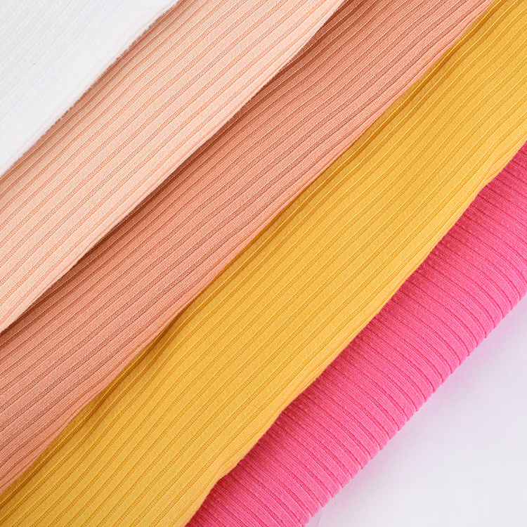 95 polyester 5 elastane fabric stretch rib fabric for dresses and shirt