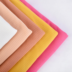 95 polyester 5 elastane fabric stretch rib fabric for dresses and shirt