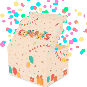 DIY Exploding Confetti Paper Gift Box Surprise Box Confetti Pop up Gift Box for Birthday Party