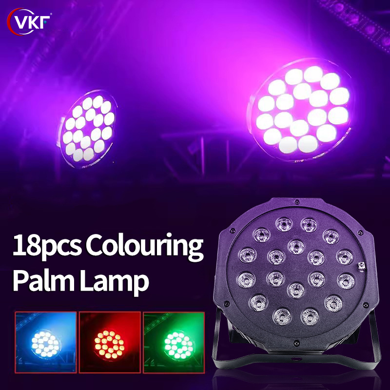 18pcs 18W RGBWA UV 6in1 LED Stage Light Flat Slim LED DJ Par Stage Beam Lights LED Disco Lights