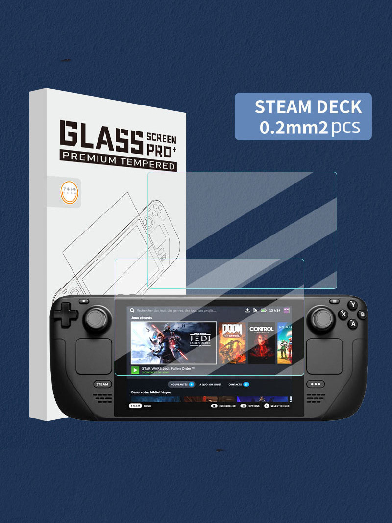 Steam Deck game console tempered film SteamDeck host anti-fingerprint anti-drop screen protection film 2 pieces