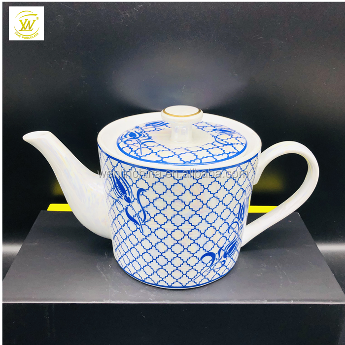 Chaozhou factory Arabic Saudi Middle-East Dubai 1000ml ceramic porcelain teapot  set coffee teapot