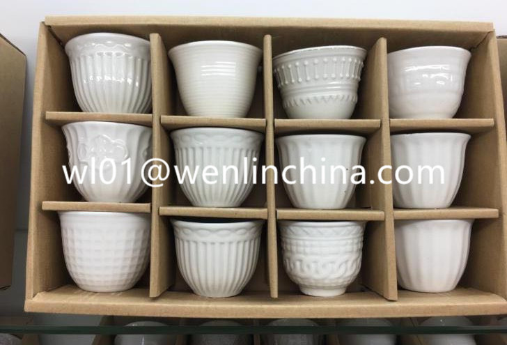 Wholesale factory price porcelain Coffee 12 pcs cawa cup sanitizer Ceramic Cawa Arabic bikini style cheap price accepted ODM/OEM