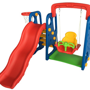 3 in 1 Mini Baby Toddler Kids Plastic Swing Set Indoor Slides