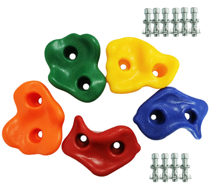 Wholesale Child Outdoor Play Kids Indoor Rock Climbing Wall Holds Yellow Green Red Blue plastic rock climbing holds