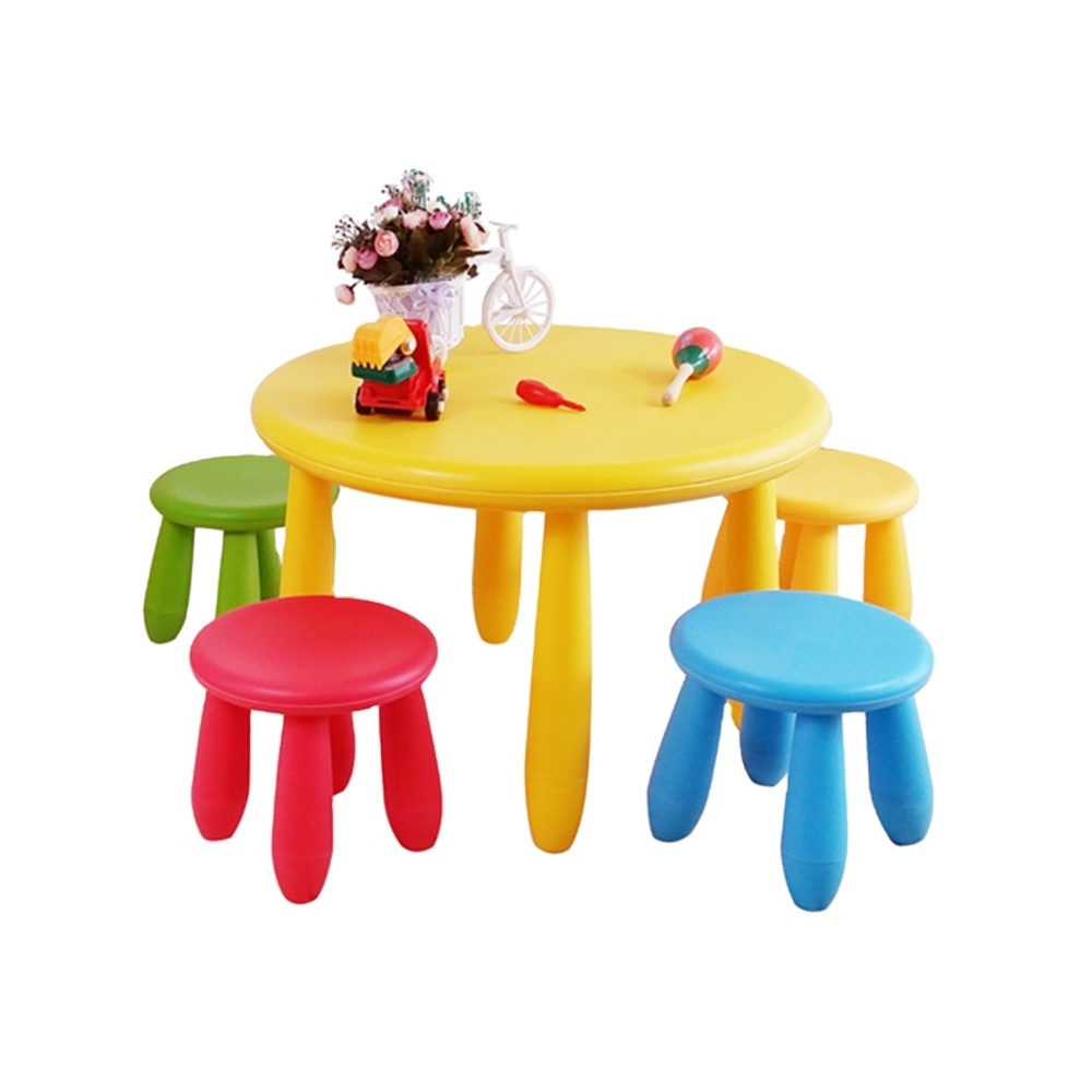 Popular school furniture classroom table chair set garden party children assembled plastic table for kids