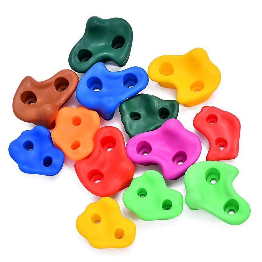 Wholesale Child Outdoor Play Kids Indoor Rock Climbing Wall Holds Yellow Green Red Blue plastic rock climbing holds