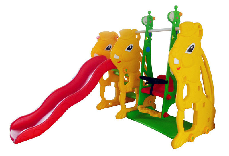 animal giraffe model small playground plastic swing and slide for kids