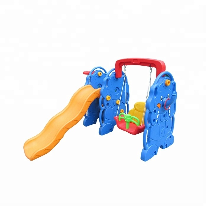 New design Fashionable Plastic Kids Swing And Slide