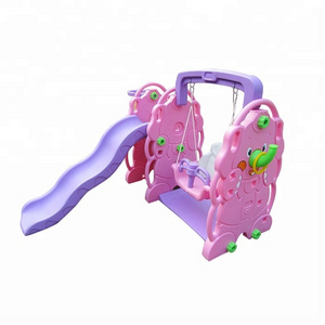 New design Fashionable Plastic Kids Swing And Slide