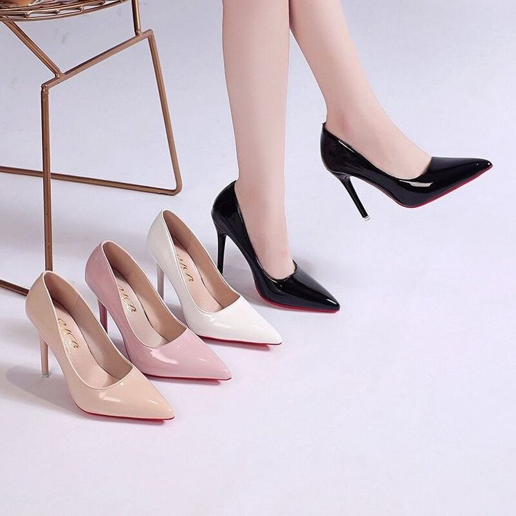 New Design Nice High Heels Red Bottom Women Dress Casual Sandals Plain Summer Light Luxury Lady Heel Shoes