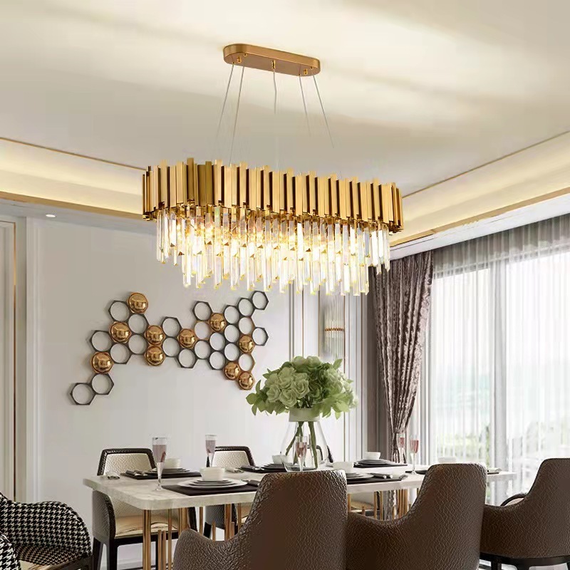 Modern luxury Living Room hotel villa led large round ceiling mounted home lighting k9 pendant lights gold crystal chandelier