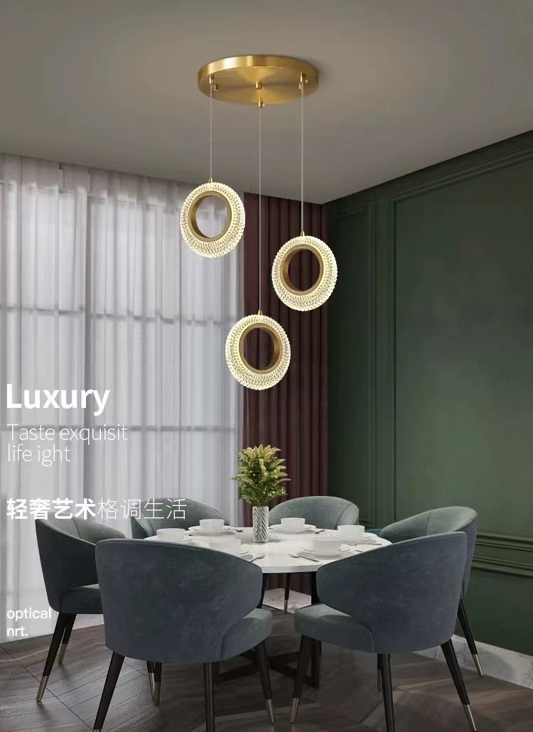 Luxury Nordic Pendant Light Led Black And Gold Indoor Lighting Adjustable Long Cord Staircase Chandelier Brass Pendant Lamp