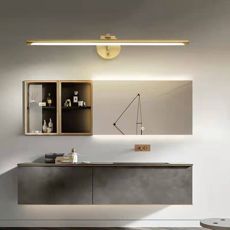 Hot Sale Luxury Antique Copper Cabinet Wall Lamp Mirror Led Picture Light For Bathroom