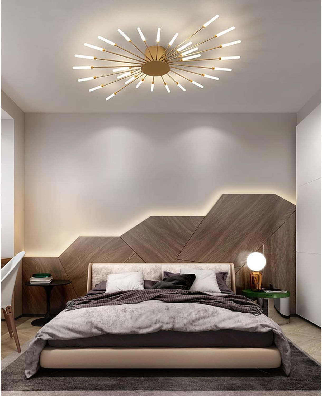 Modern Fireworks Luxury Led Ceiling Chandelier Lamp Indoor Lighting For Living Room Bedroom Home gold Decoration ceiling light