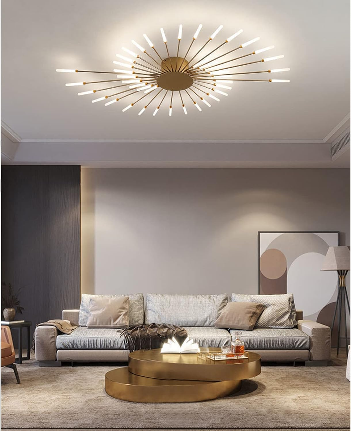 Modern Fireworks Luxury Led Ceiling Chandelier Lamp Indoor Lighting For Living Room Bedroom Home gold Decoration ceiling light