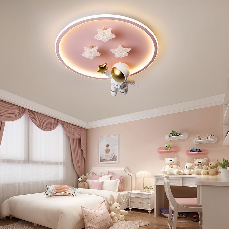 2023 New Cartoon Space Astronaut Modern Ceiling Lamp Room Bedroom Nursery Led Lights For Children