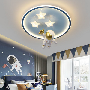 2023 New Cartoon Space Astronaut Modern Ceiling Lamp Room Bedroom Nursery Led Lights For Children