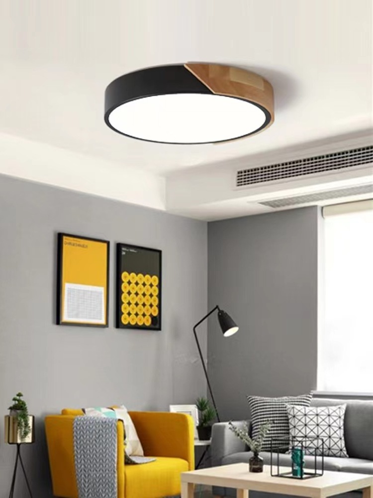 Led Drum Flush Mount Ceiling Light In White Dimmable & Remote Control Led Ceiling Lamp Round Light Ceiling