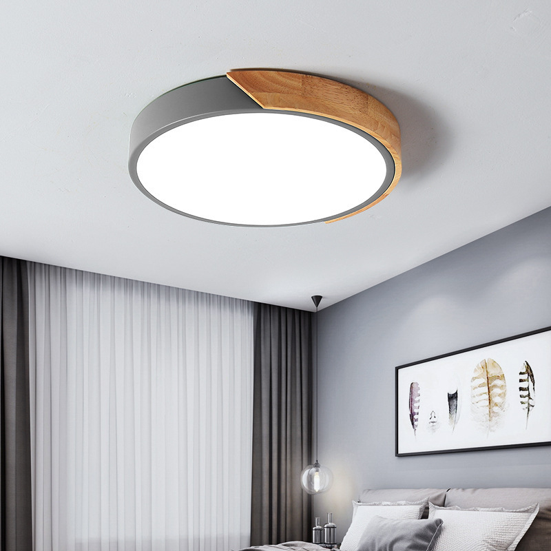 Modern Design Led Drum Ceiling Light Flush Mount With Dimmable & Remote Control White Round Led Lamp For Ceiling