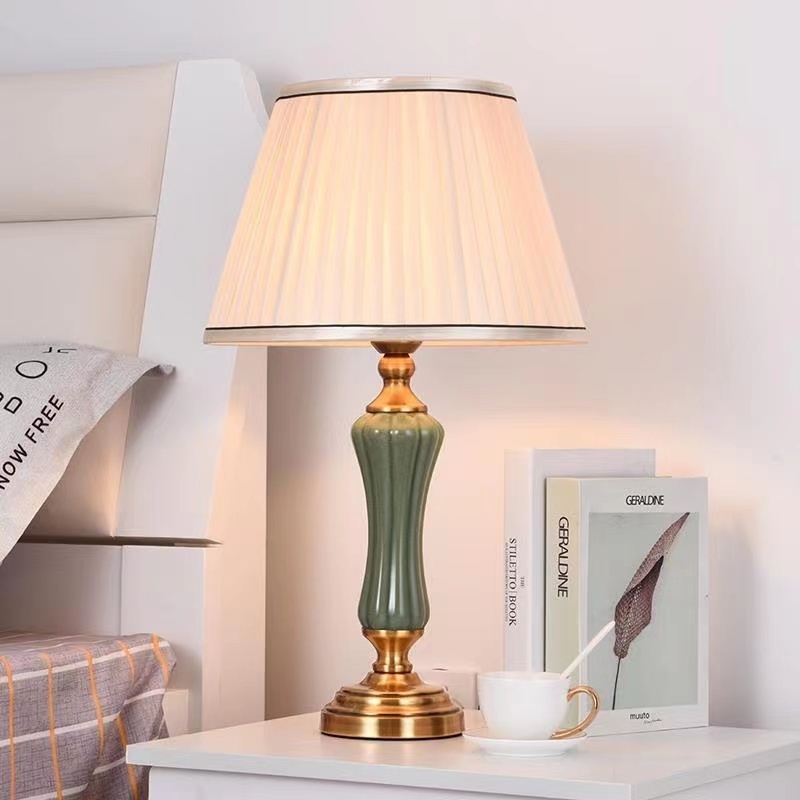 modern Luxury Blue and White Porcelain Ceramic Classical Antique Style Table Lamp