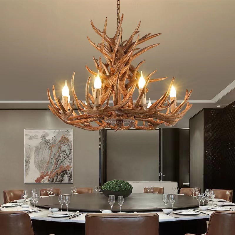 Lobby Antler Chandelier Bar Indoor Lighting Chandelier Modern High Ceilings Antler Chandeliers Sale For Living Room