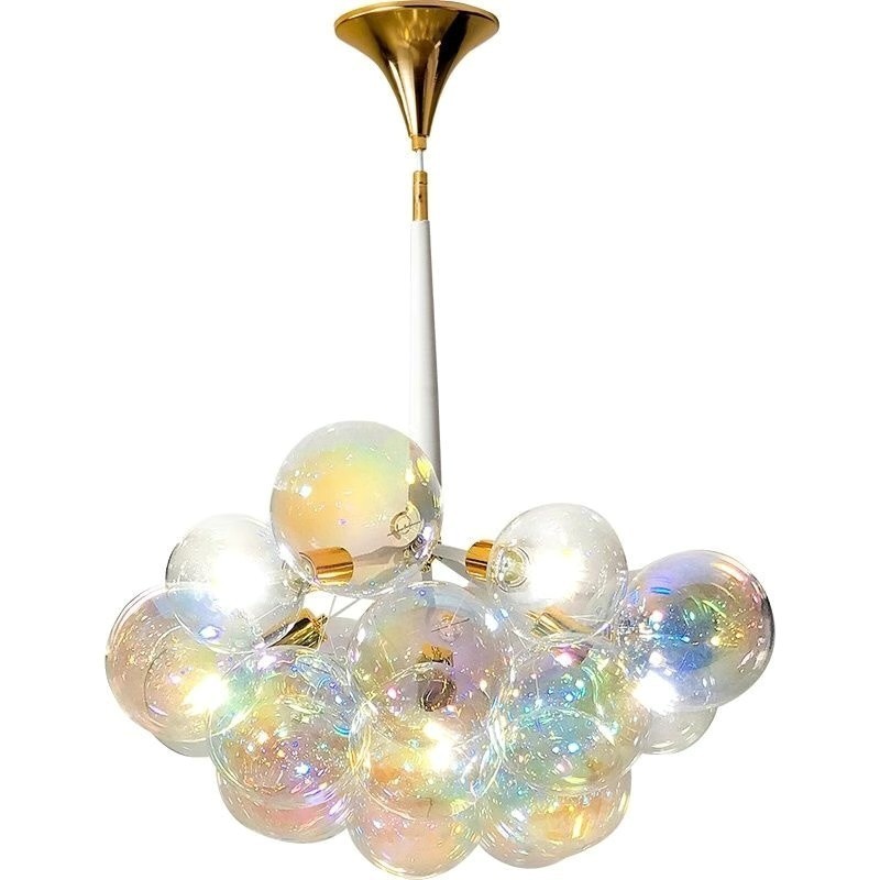 Nordic Warm Bedroom Bubble Lamp Living Room Dining Room Chandelier Children's Room Lamp Colorful Glass Lamps