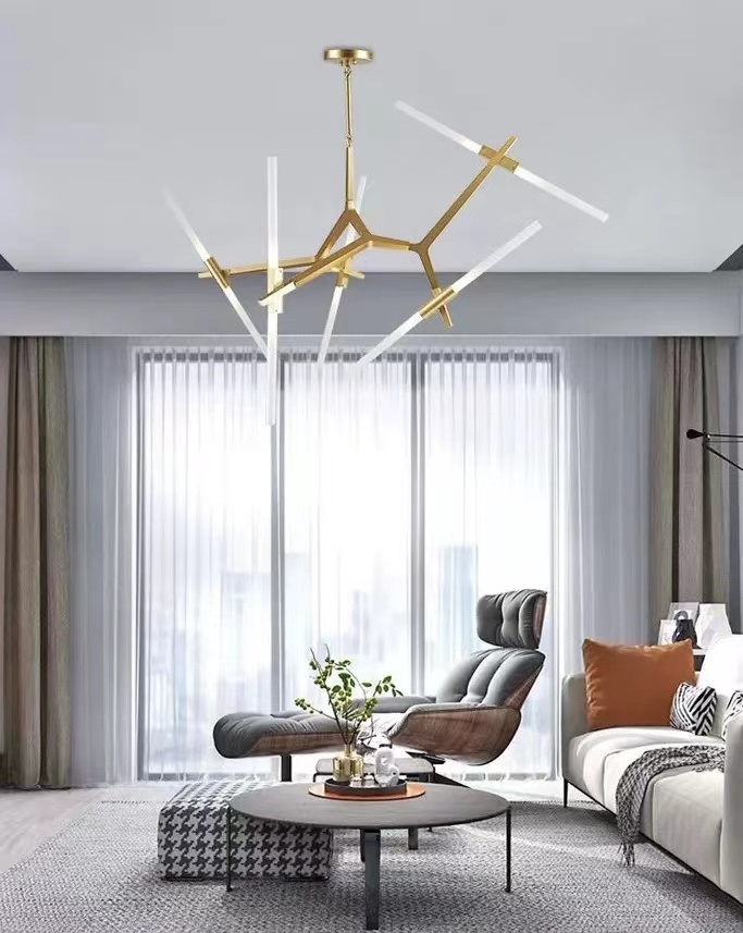 Modern Nordic Metal Branches Design Chandeliers Sputnik Pendant Lighting For Dining Living Room Hotel