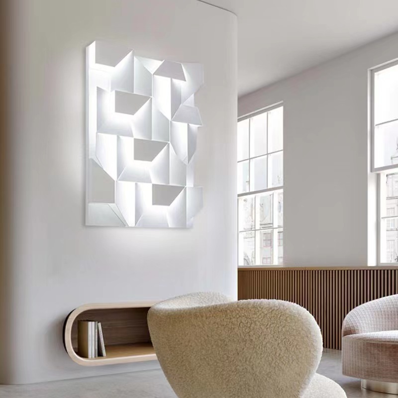 Modern Designer Creative Geometric Rhombus Wall Atmosphere Decorative Light Suitable For Villa Hotel Wall Lamps