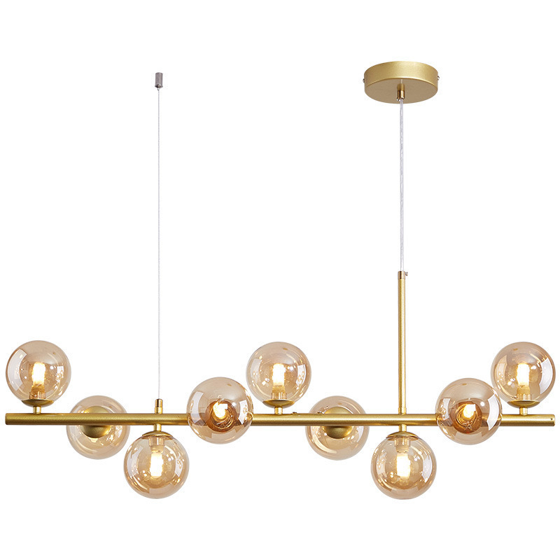 Nordic Modern Living Creative Atmosphere Light Luxury Dining Room Bedroom Chandelier In Solid Brass