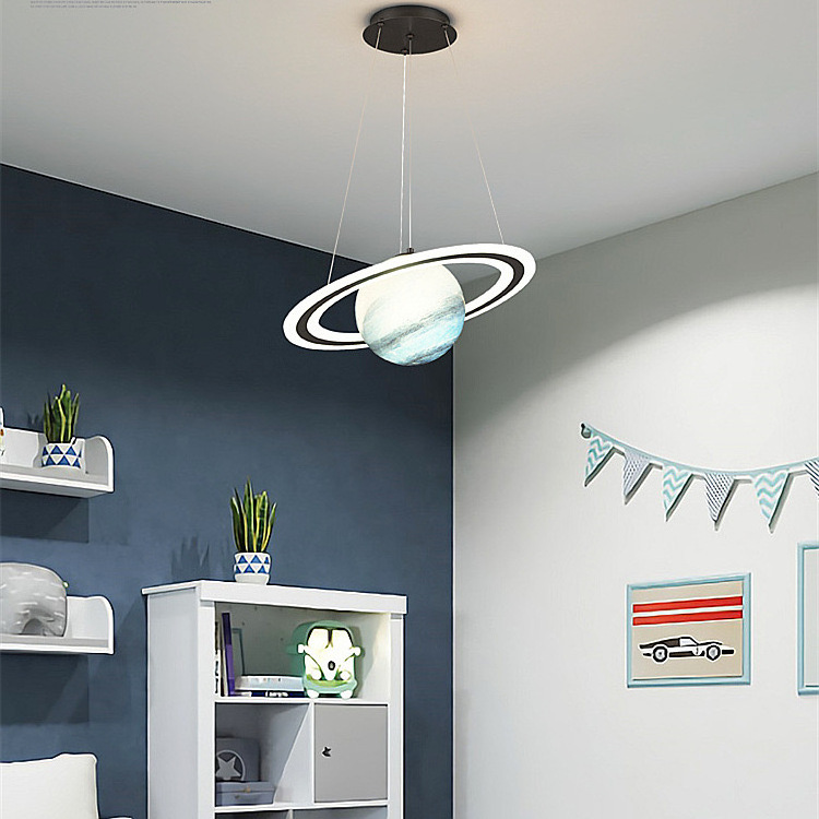 Planet Light Children's Room bedroom study circle Chandelier Creative Space Star Chandelier