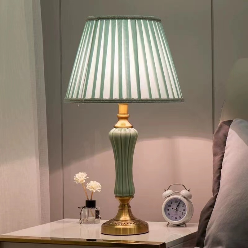 modern Luxury Blue and White Porcelain Ceramic Classical Antique Style Table Lamp