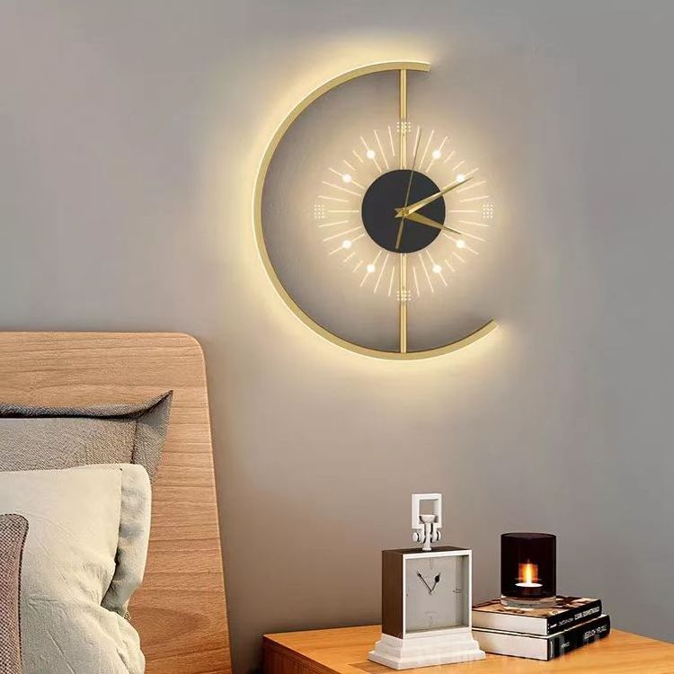 Nordic Bed Wall Lamp Bedside Wall Lights Charging Clock Modern Wall Light For Bedroom Bedside Lights