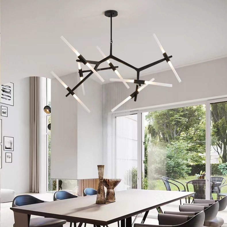 Modern Nordic Metal Branches Design Chandeliers Sputnik Pendant Lighting For Dining Living Room Hotel