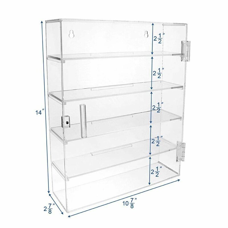 14'' H x 10.875'' W Acrylic Tower Display Case