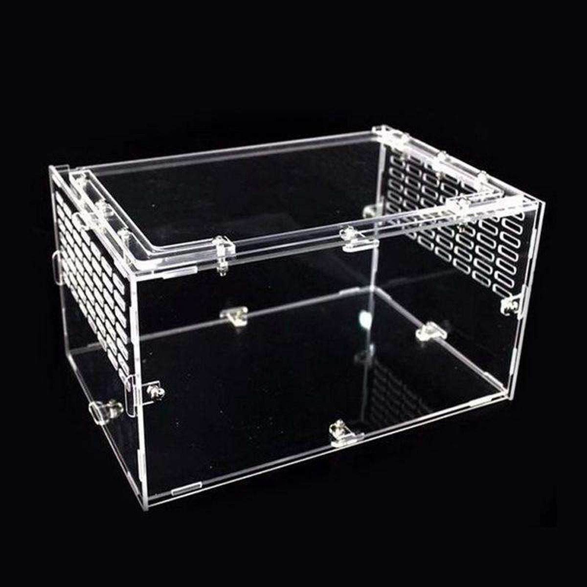 Wholesale acrylic transparent feeding climbing pet box pet feeding box small animal reptile tank