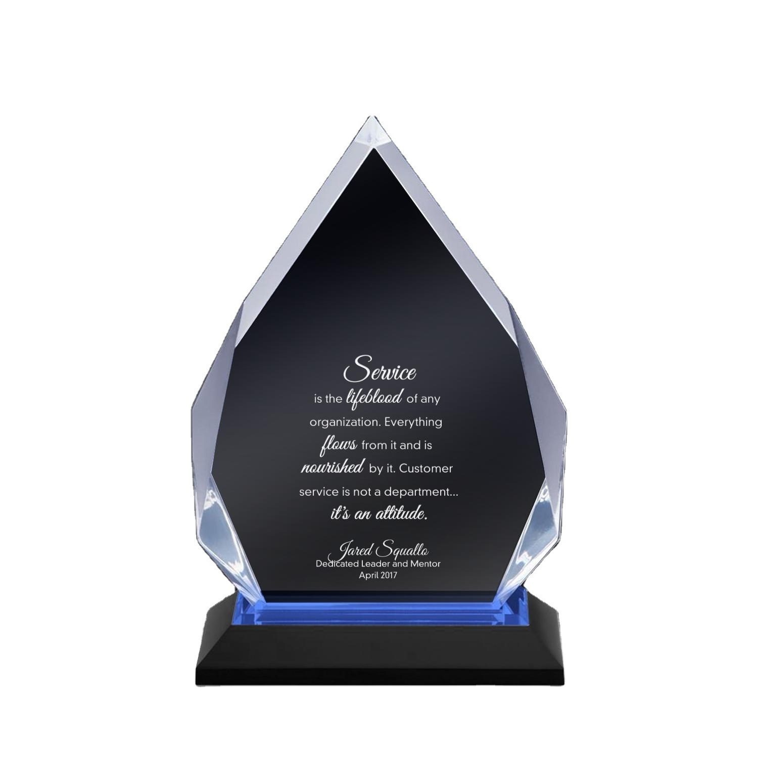 Blue Diamond Impress Acrylic Award clear Acrylics trophy