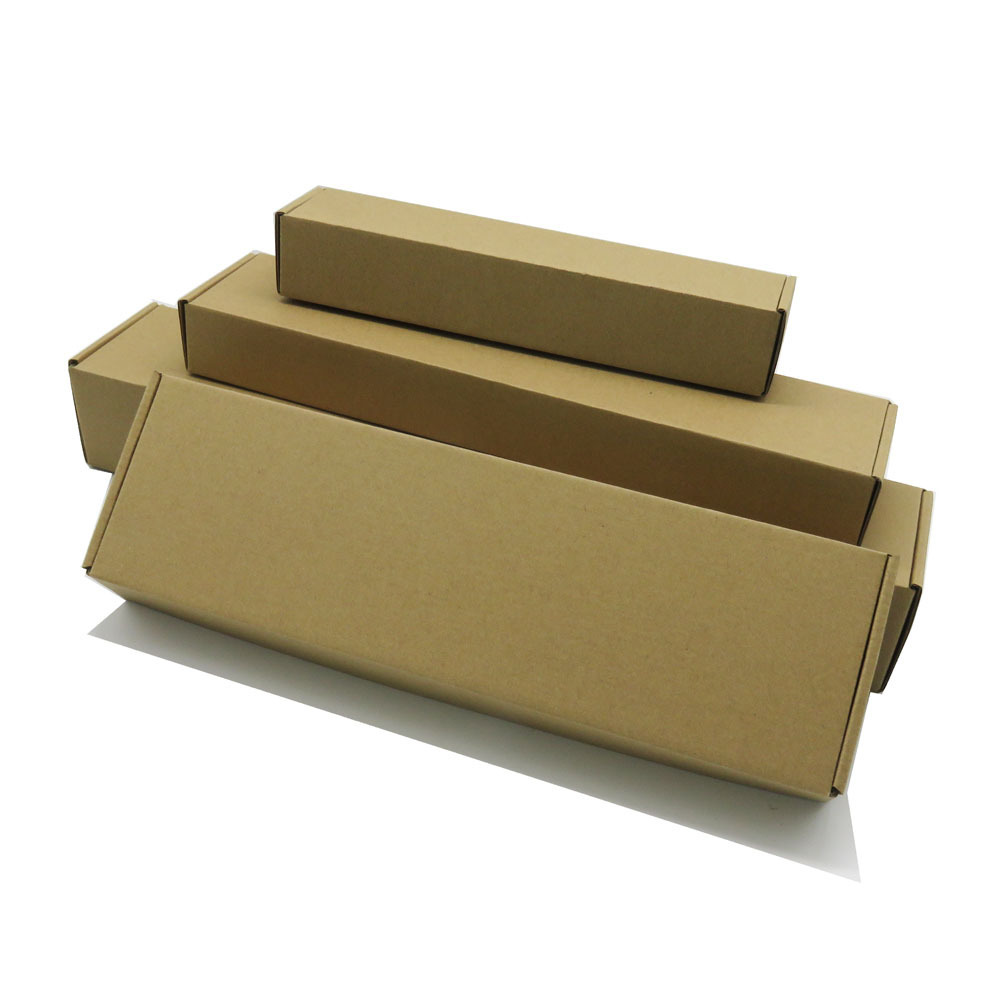 small long shaped packaging rose flower mailer shipping kraft flute corrugated carton cardboard box