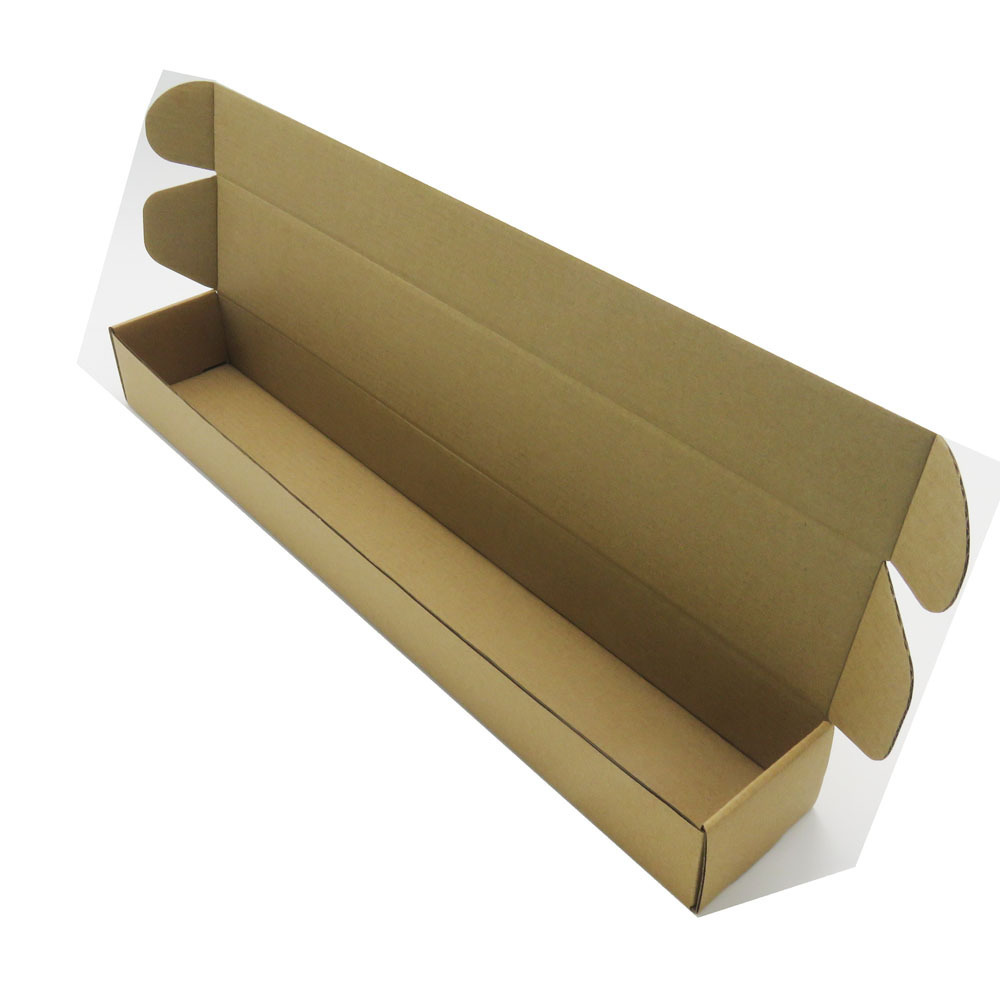 small long shaped packaging rose flower mailer shipping kraft flute corrugated carton cardboard box