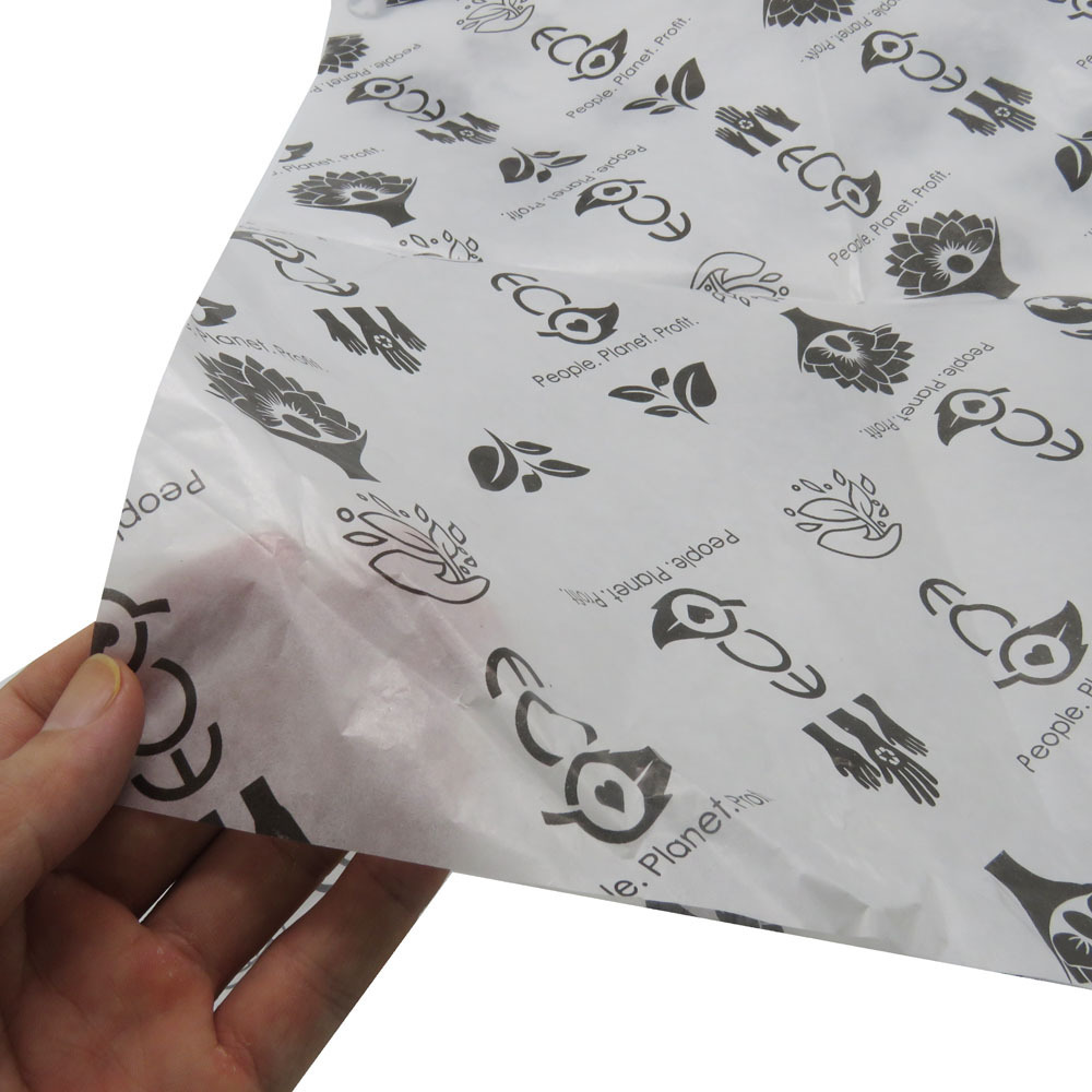 custom black logo water proof cooking gift tissue wax paper for food wrapping