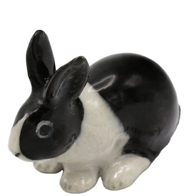 Ceramic Figurines Easter Gift Porcelain Sculpture Home Decor Rabbit Figurine